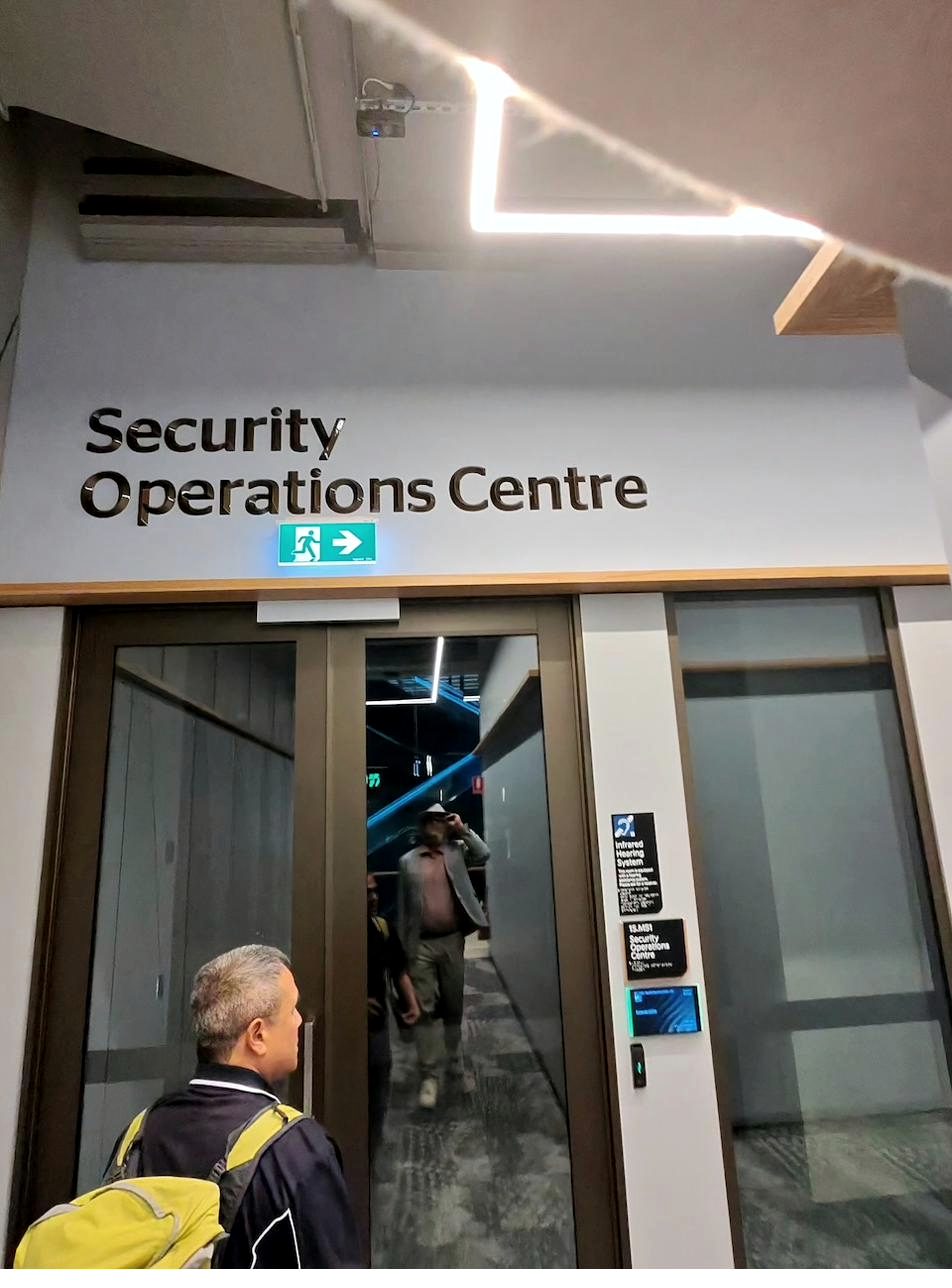 Entrance to the Security Operations Centre at ECU City Campus